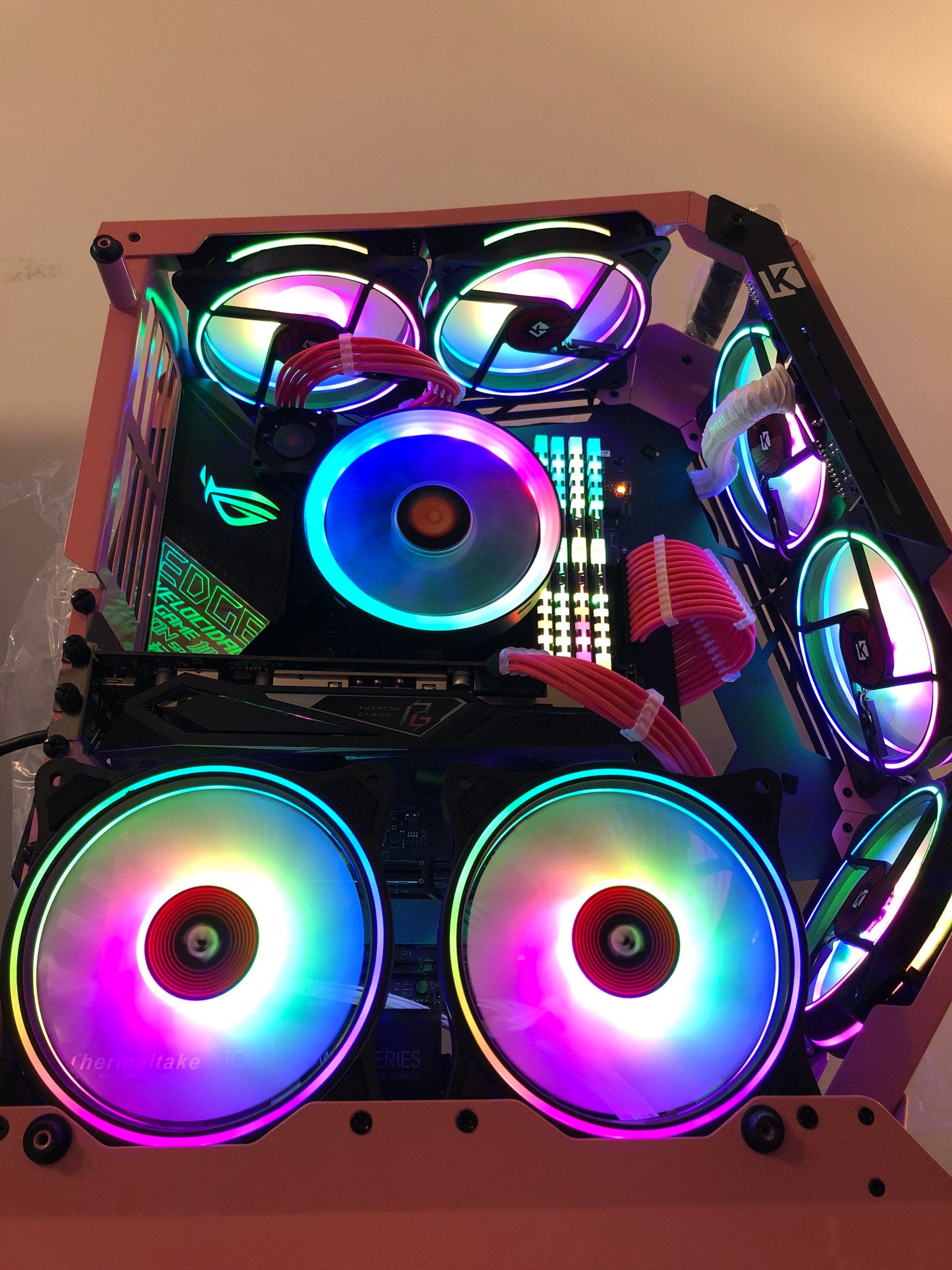 Ready to Ship - Pink Gaming PC Wire Frame - Custom Build PC for Gaming