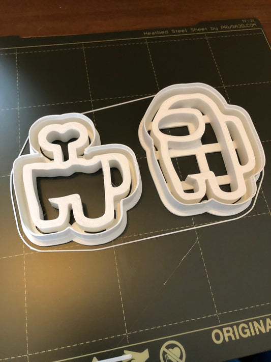 Among Us Cookie Cutters . ~ 3D printed in your color and/or size choice. 3D Printed Toy / Holiday Christmas Cookie Cutter!