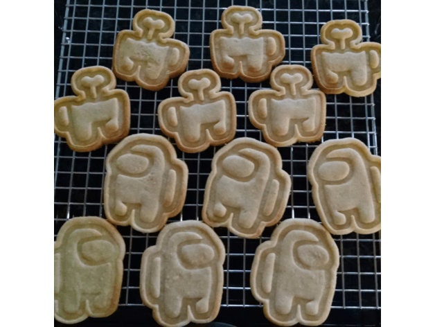 Among Us Cookie Cutters . ~ 3D printed in your color and/or size choice. 3D Printed Toy / Holiday Christmas Cookie Cutter!