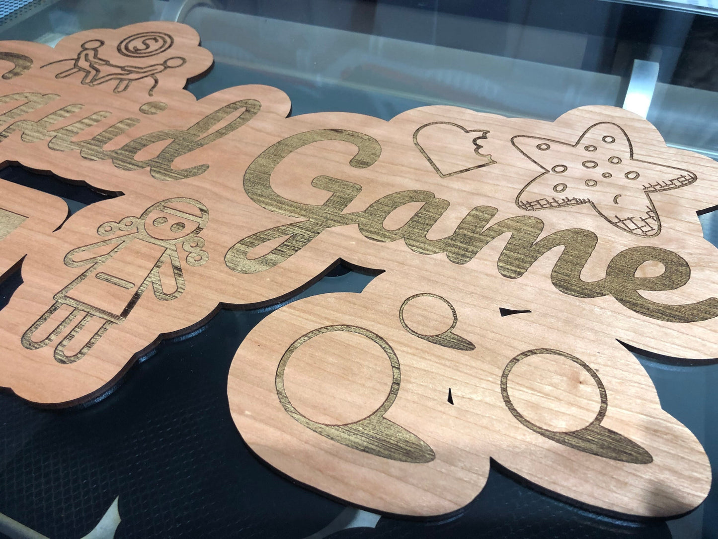 SQUID GAME - Laser Engraving into Real Wood!  For Wall or Room Decoration.