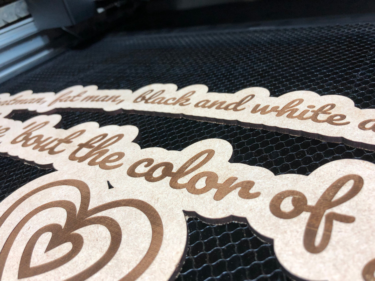 Real Wood -  CUSTOM QUOTE - Custom Laser Engraving Wooden Sign -  - Scatman, fat man, 'bout the color of your soul