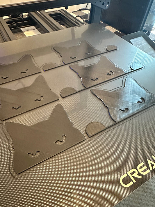 Angry Cat face or with paws -  3D printed in your color of choice. 3D Printed / Holiday Window Decoration