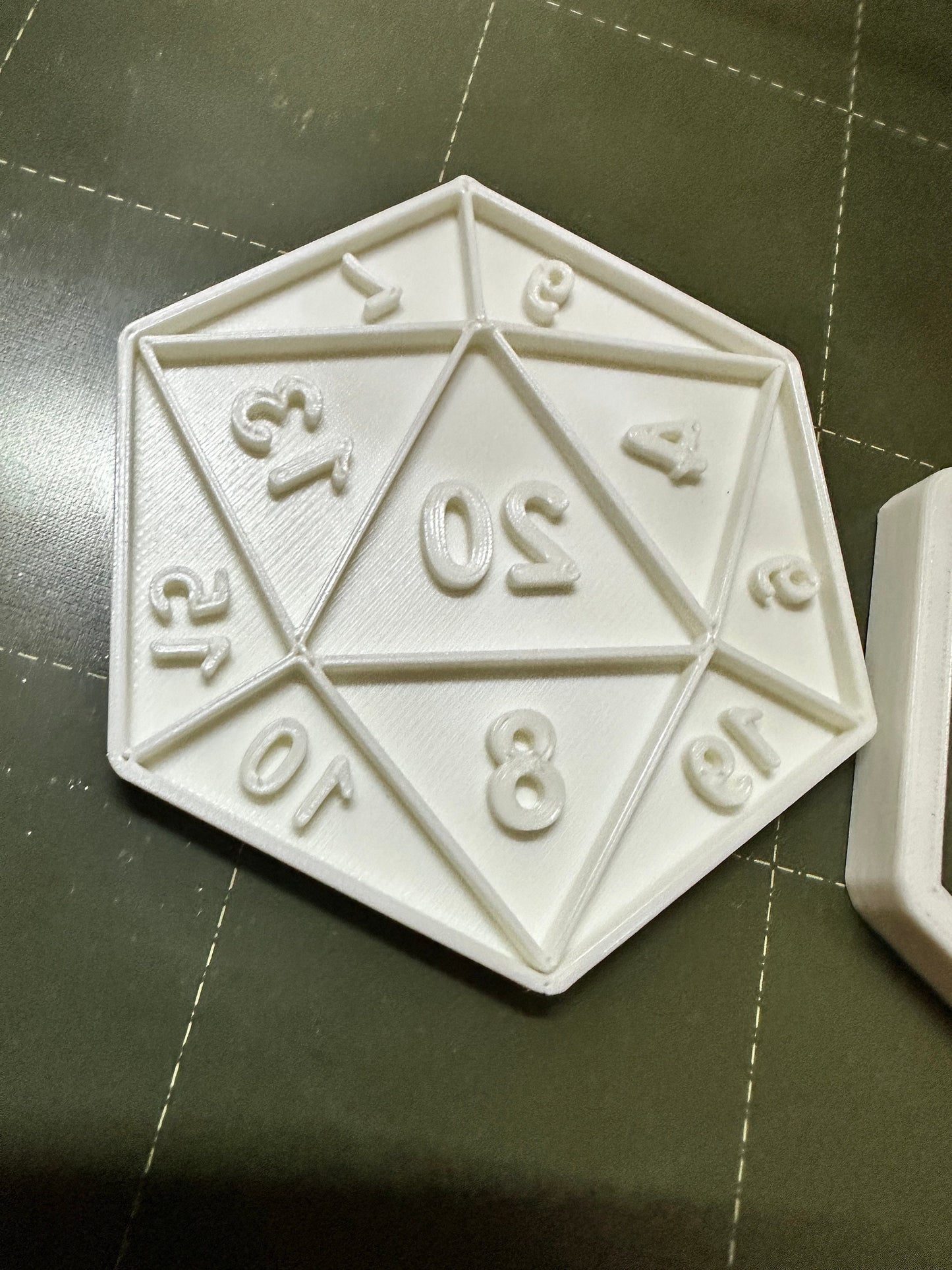 20 sided dice  - D20 , D 20 3D printed in your color of choice. 3D Printed / Holiday Christmas Cookie Cutter