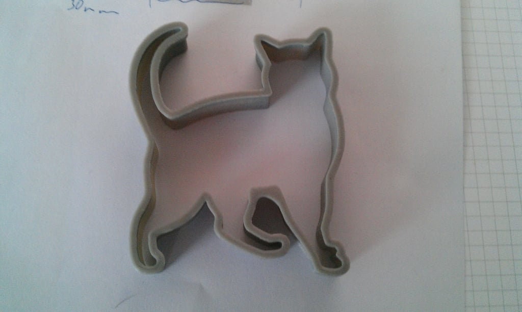 Cat -  3D printed in your color of choice. 3D Printed / Holiday Christmas Cookie Cutter